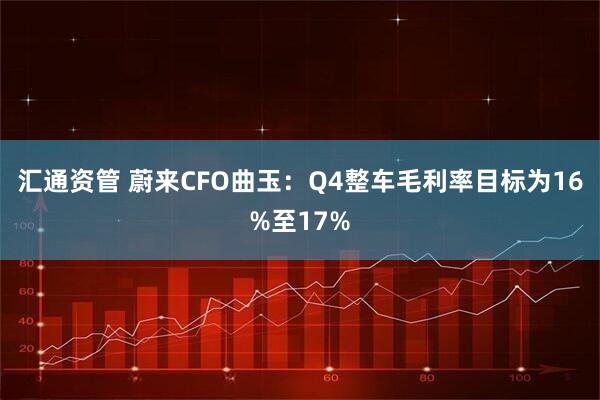 汇通资管 蔚来CFO曲玉：Q4整车毛利率目标为16%至17%